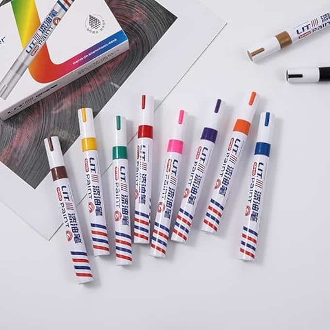 LIT MULTIFUNCTIONAL OIL BASED AUTOMOTIVE PAINT PEN FOR TIRE WHEEL REPAIR QUICK DRYING PERMANENT TOUCH RIMS - Image 5
